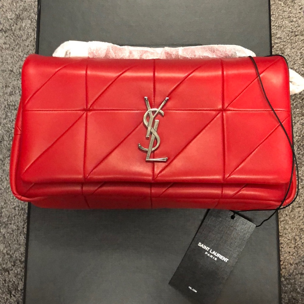 Women’s YSL red calfskin leather bag